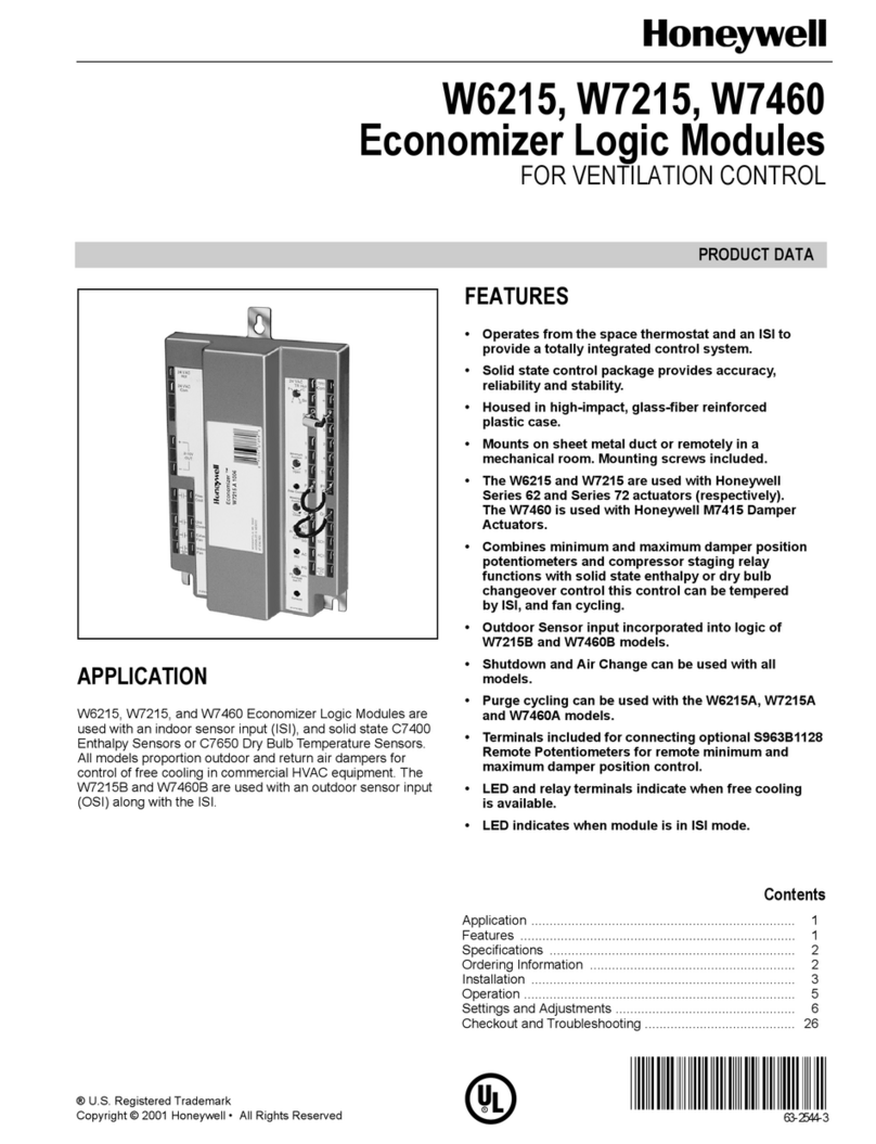 Honeywell W6215 Series Operation manual