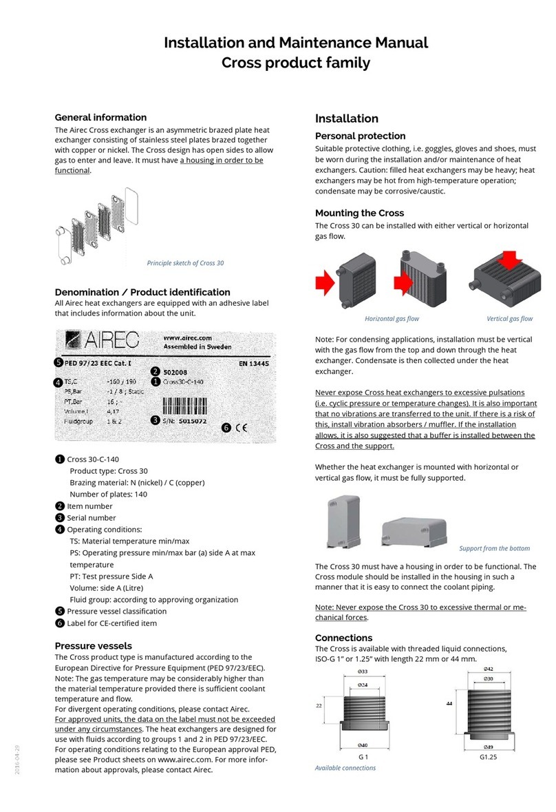 Airec Cross 30 Installation and maintenance manual