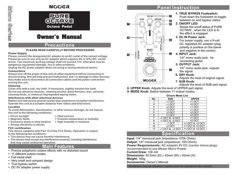 Mooer Micro Series User manual