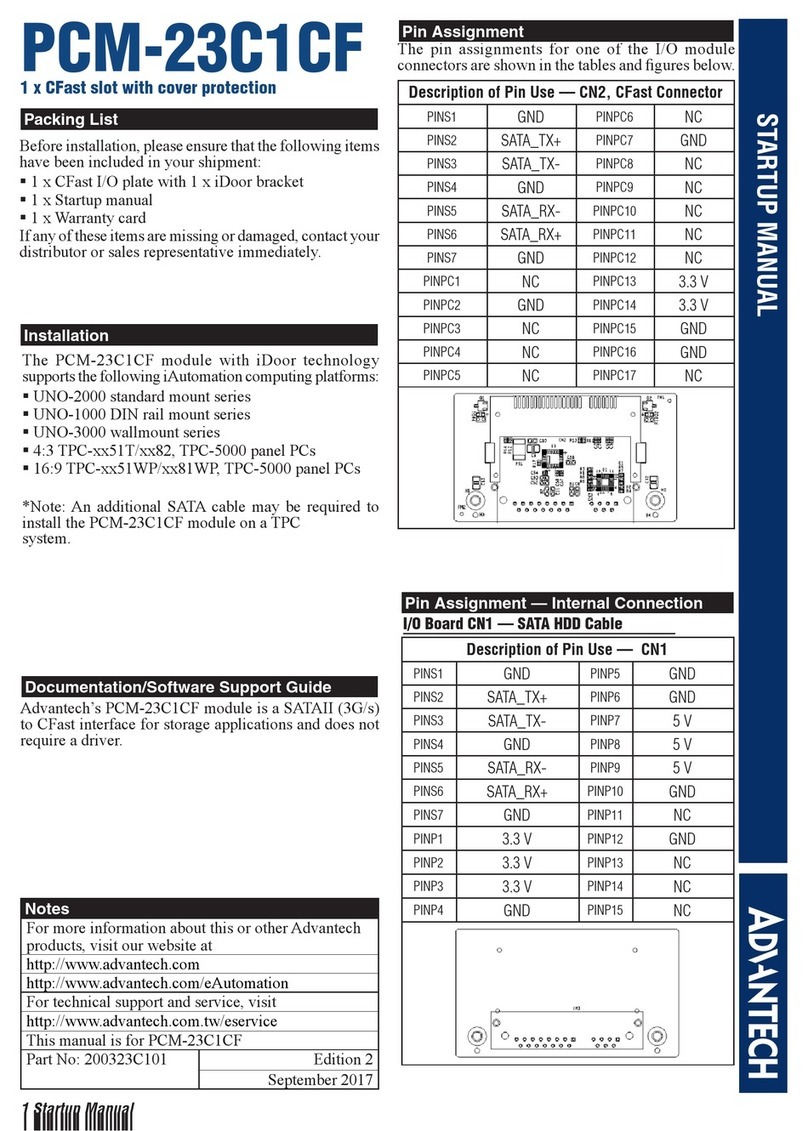 Advantech PCM-23C1CF User manual