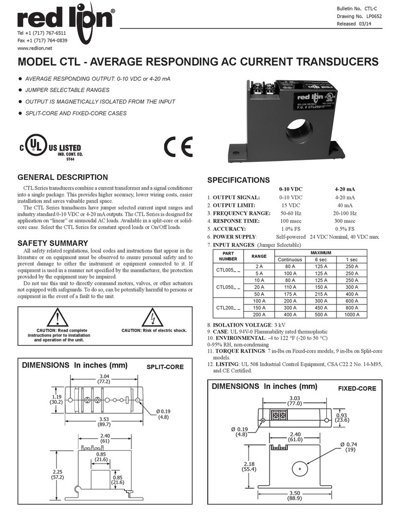 red lion CTL12S User manual