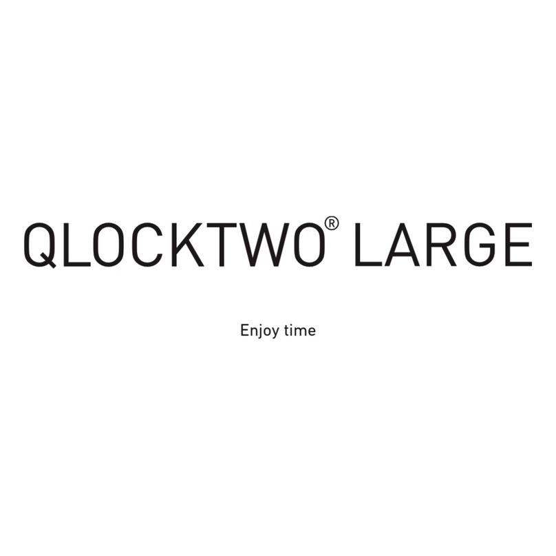 QLOCKTWO LARGE manual