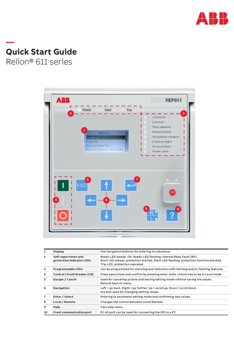 ABB Relion 611 Series User manual