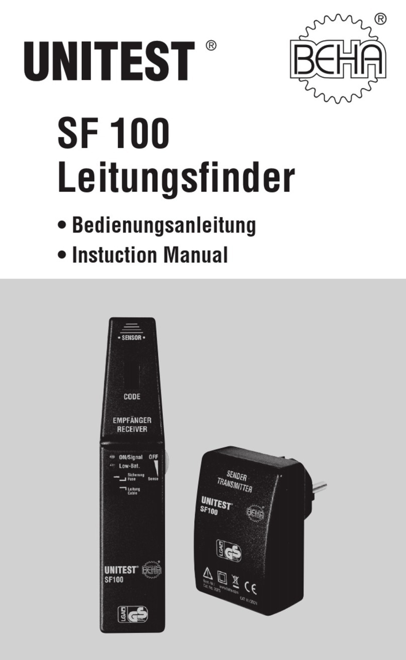 BEHA Unitest SF 100 User manual BEHA Unitest SF 100 User manual