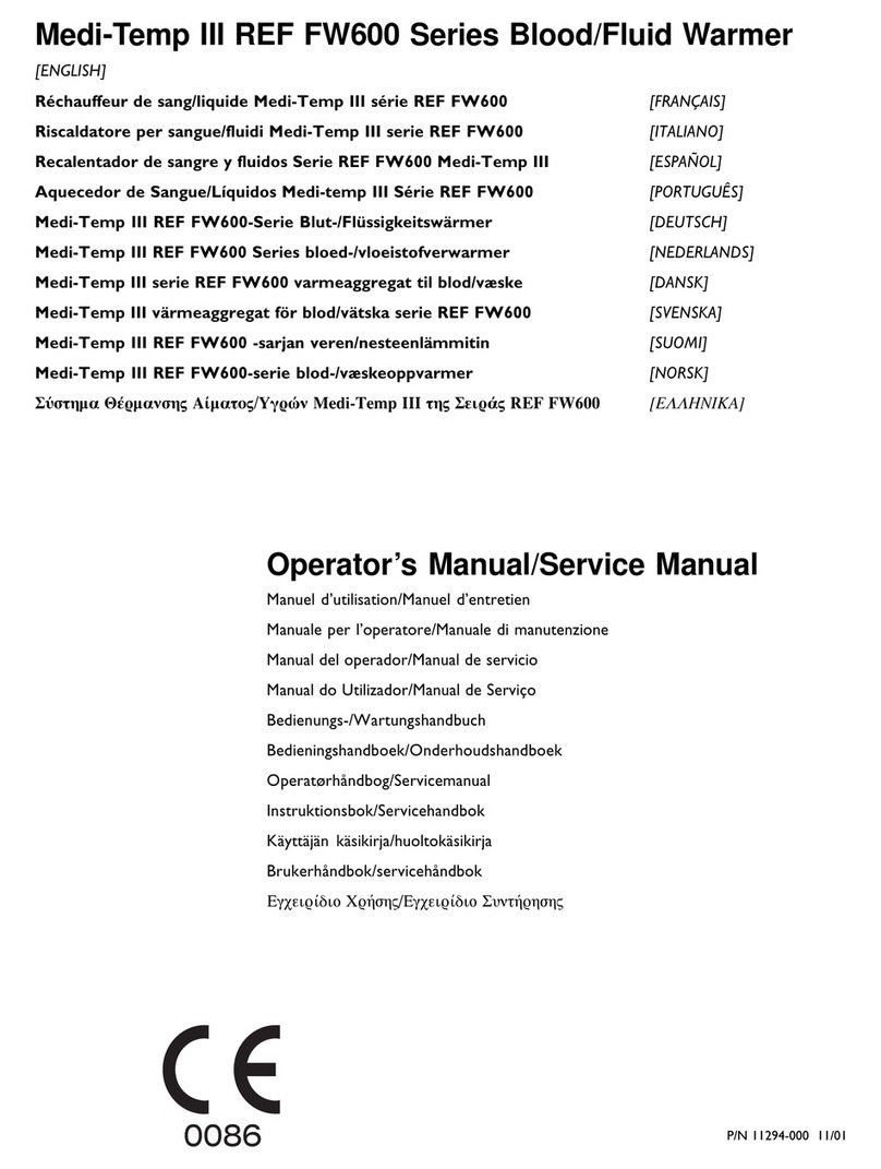 Gaymar Medi-Temp III FW600 Series Operator manual & service manual