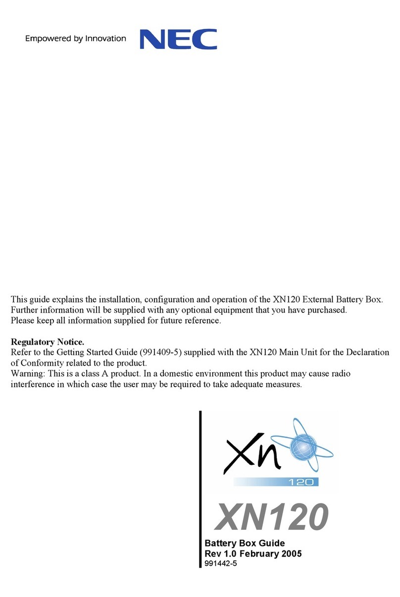 NEC XN120 Vision User manual