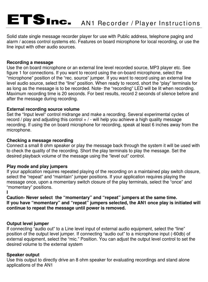 ETS AN1 Operator's manual