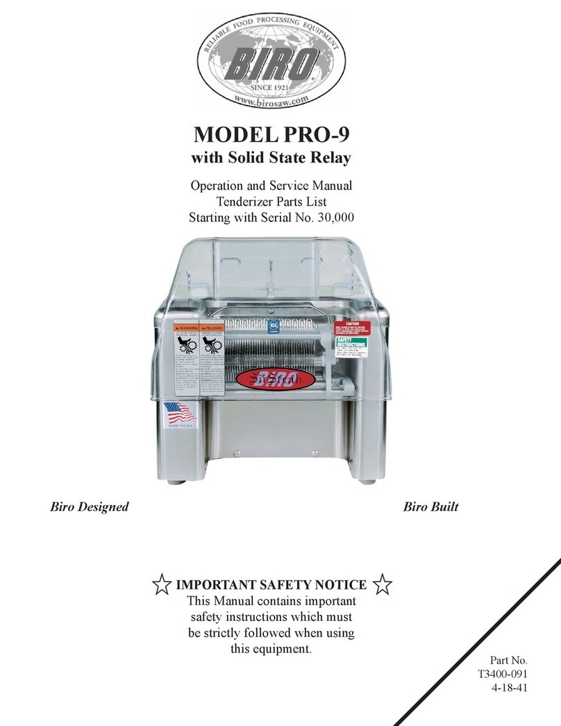 BIRO PRO-9 Operation and service manual