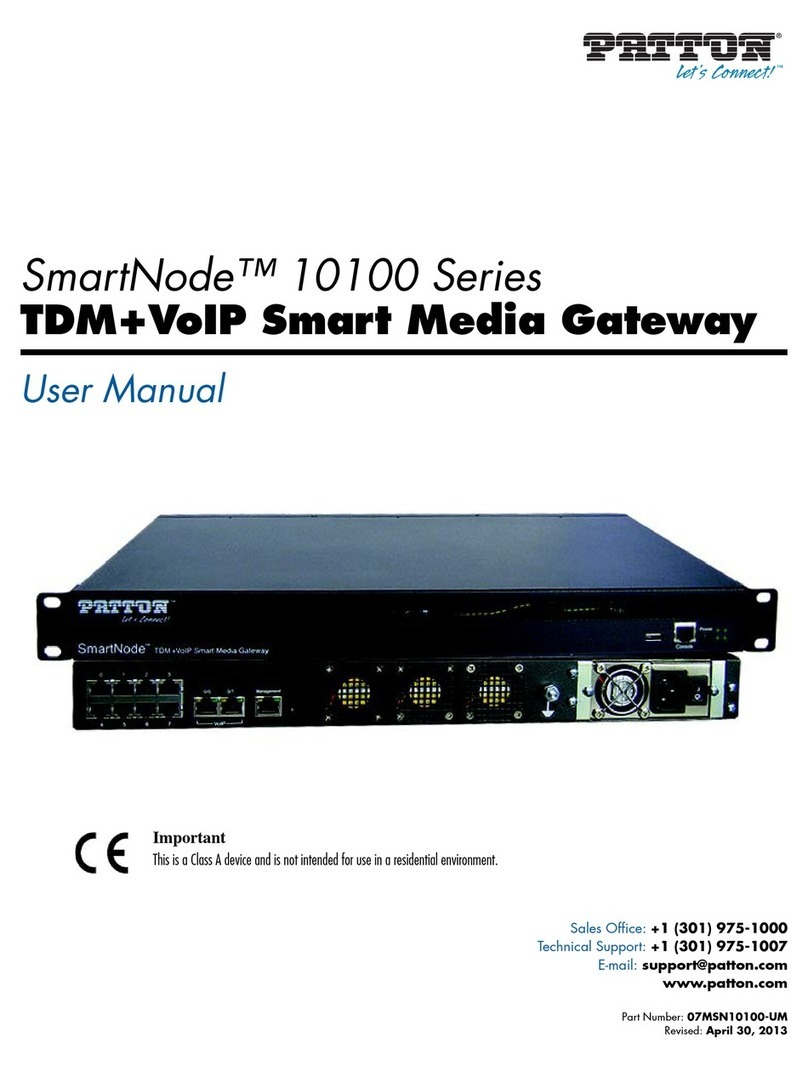 Patton SmartNode 10100 Series User manual