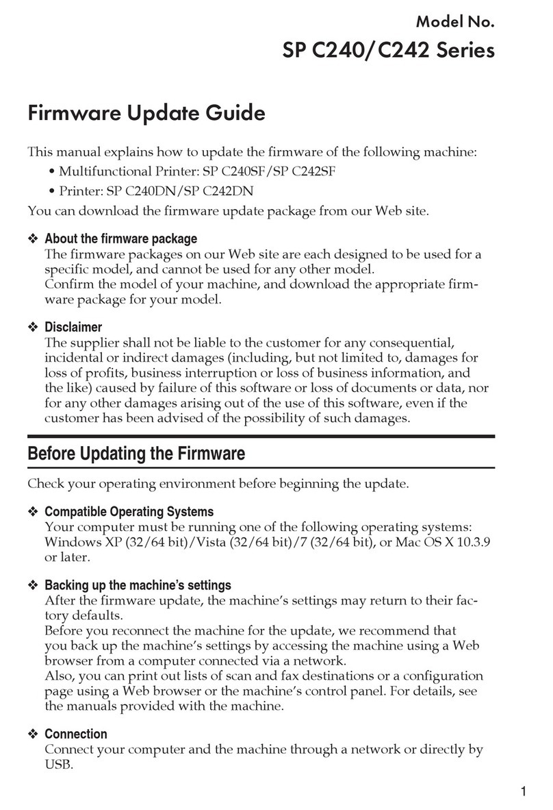 Ricoh SP C240 Series Mounting instructions