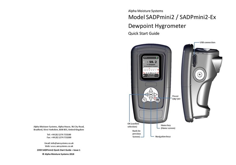 Alpha Moisture Systems SADPmini2 quick start guide