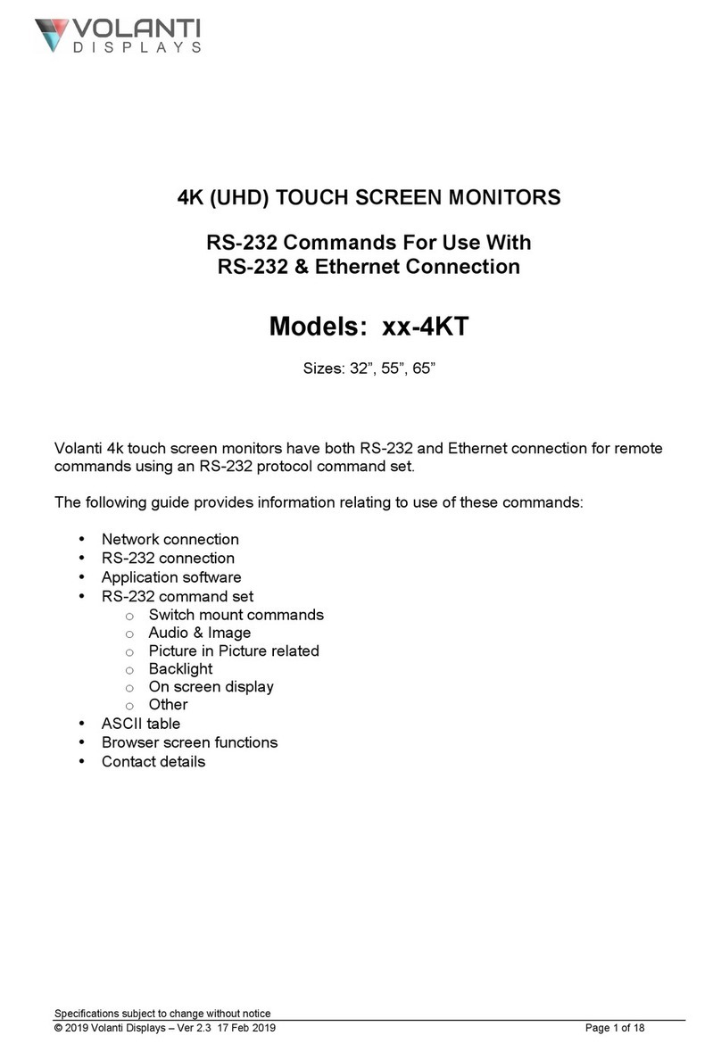 Volanti Displays xx-4KT Series quick guide