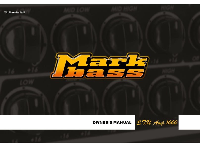 Mark Bass MB STU AMP 1000 User manual
