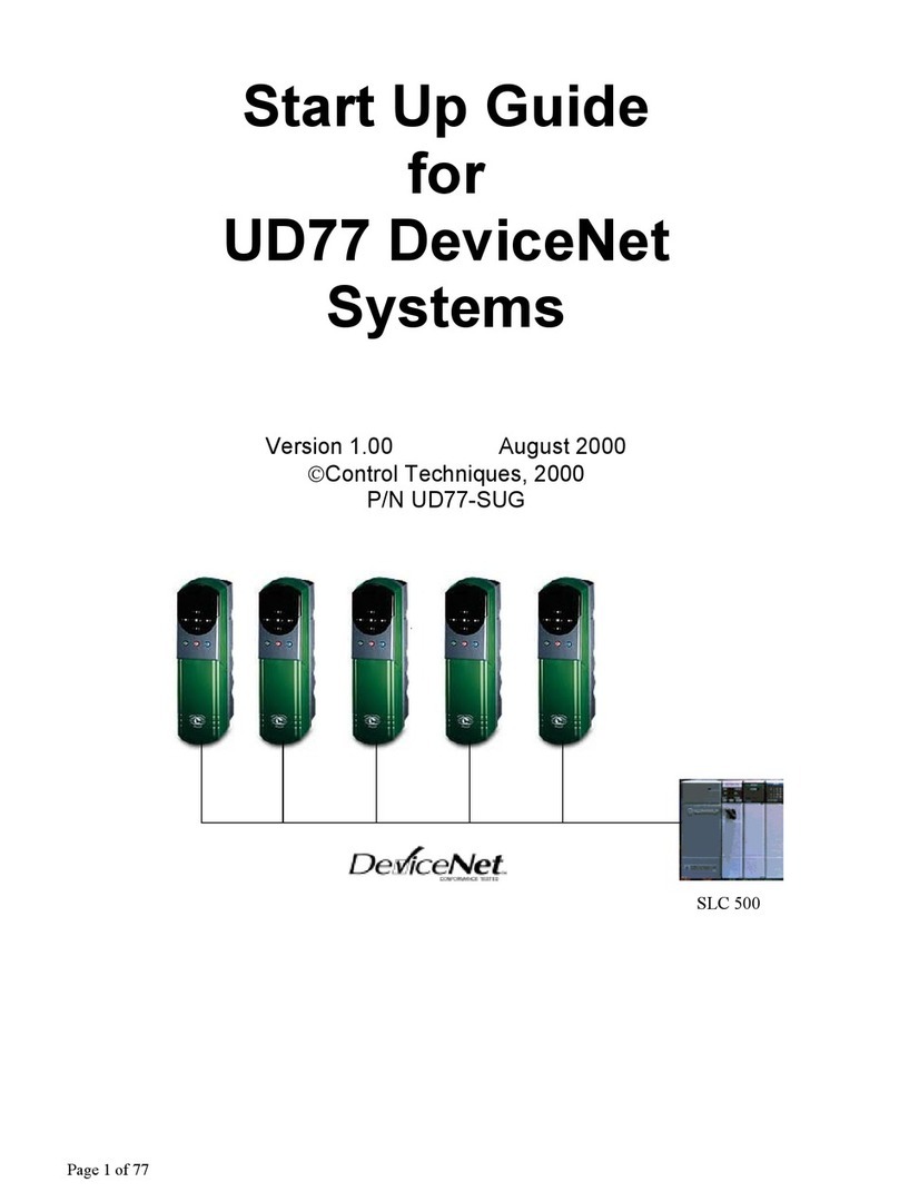 Control Techniques UD77 DeviceNet User guide