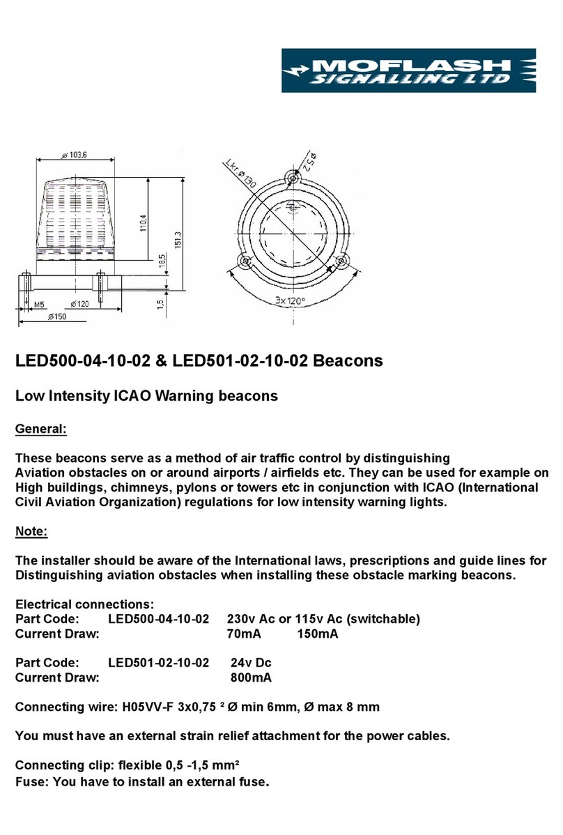 MOFLASH SIGNALLING LED500-04-10-02 manual