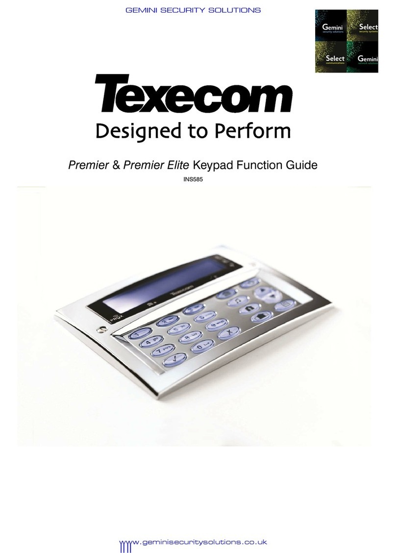 Texecom Premier Series Instruction and safety manual