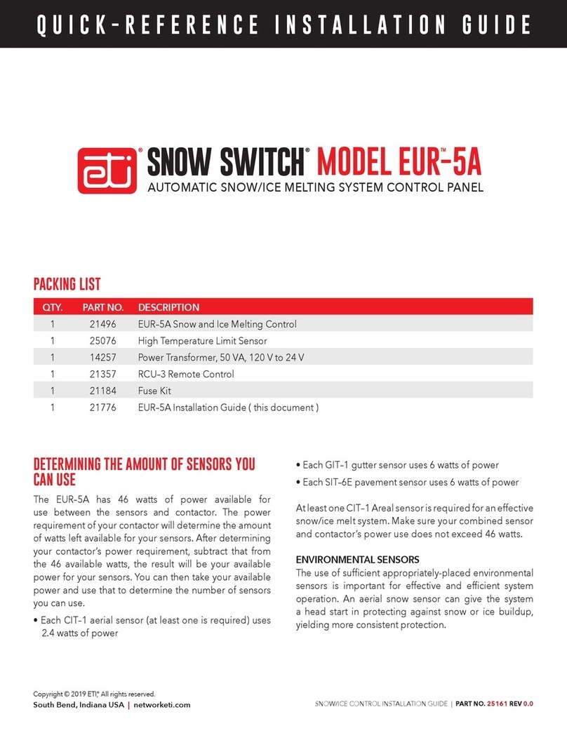 ETI Snow Switch EUR-5A Quick Reference Installation Guide