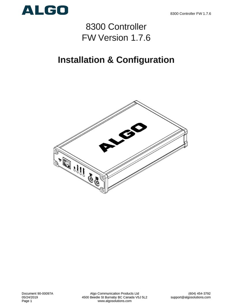 Algo 8300 Installation/configuration