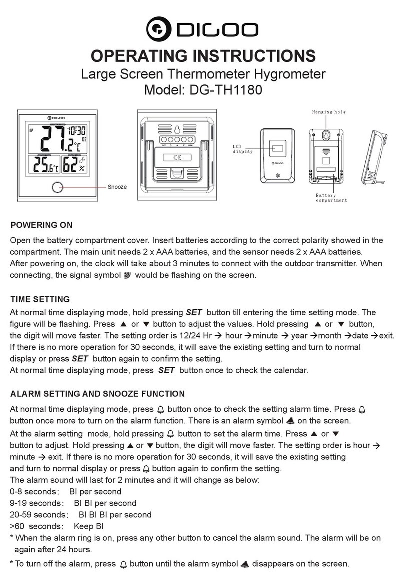 Digoo DG-TH1180 operating instructions