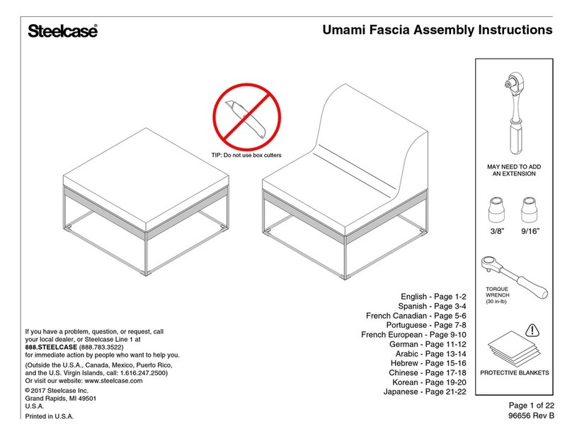 Steelcase Umami Fascia Assembly instructions Steelcase Umami Fascia Assembly instructions