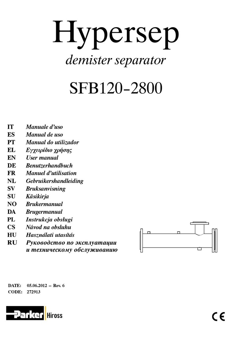 Parker Hiross Hypersep Series user manual