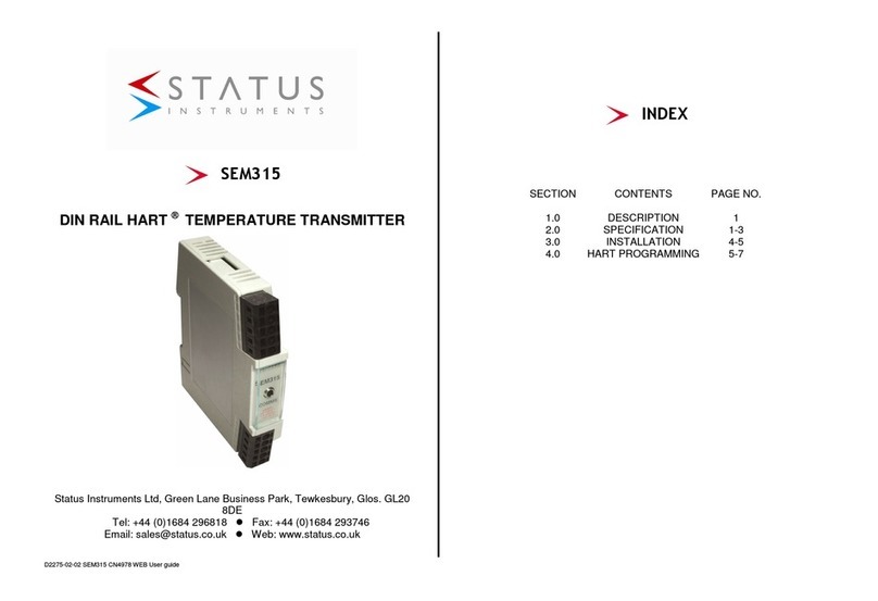 Status SEM315 User manual