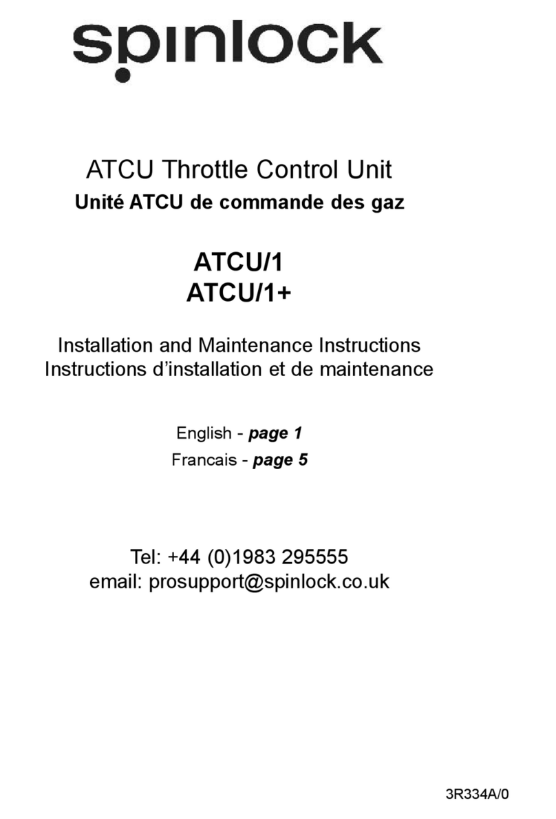 Spinlock ATCU/1 Installation and maintenance instructions Spinlock ATCU/1 Installation and maintenance instructions