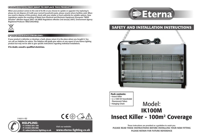 Eterna IK100M Safety and installation instructions Eterna IK100M Safety and installation instructions