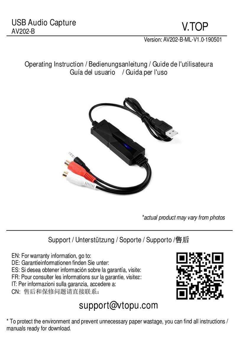V.TOP AV202-B operating instructions