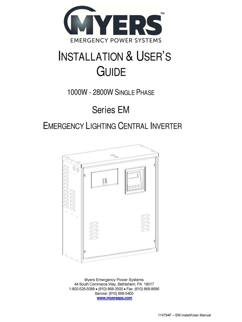 MYERS EM Series Installation & user guide