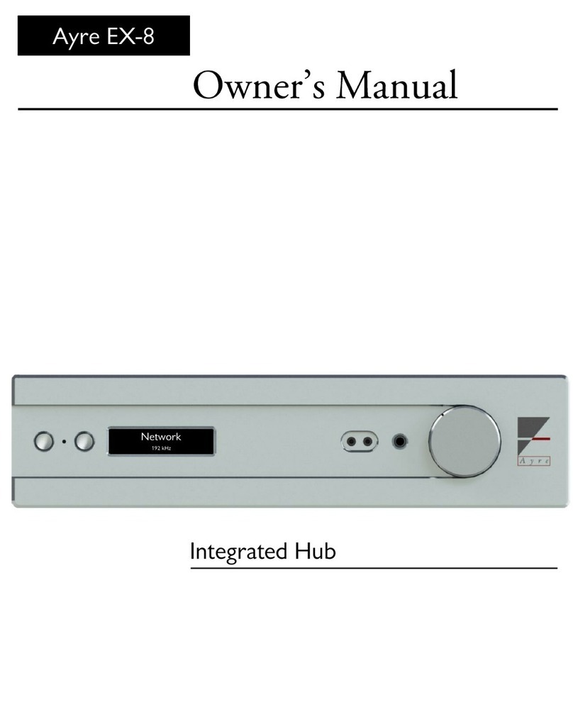 Ayre EX-8 owner's manual