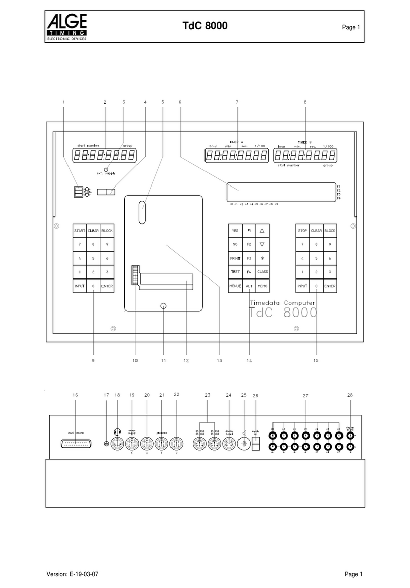 ALGE-Timing TdC 8000 User manual ALGE-Timing TdC 8000 User manual
