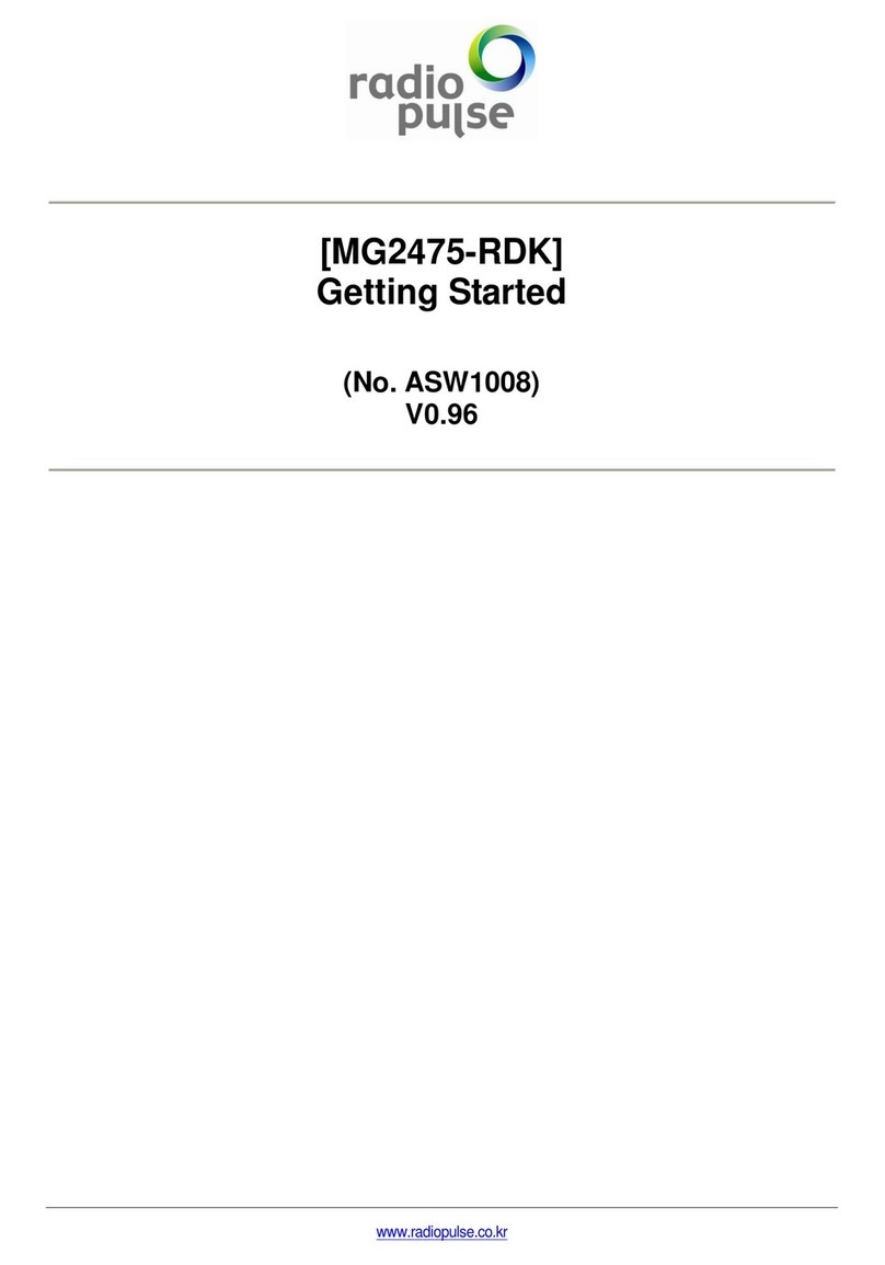 Radio Pulse MG2475-RDK User manual