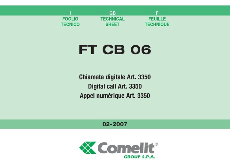 Comelit FT CB 06 Technical sheet