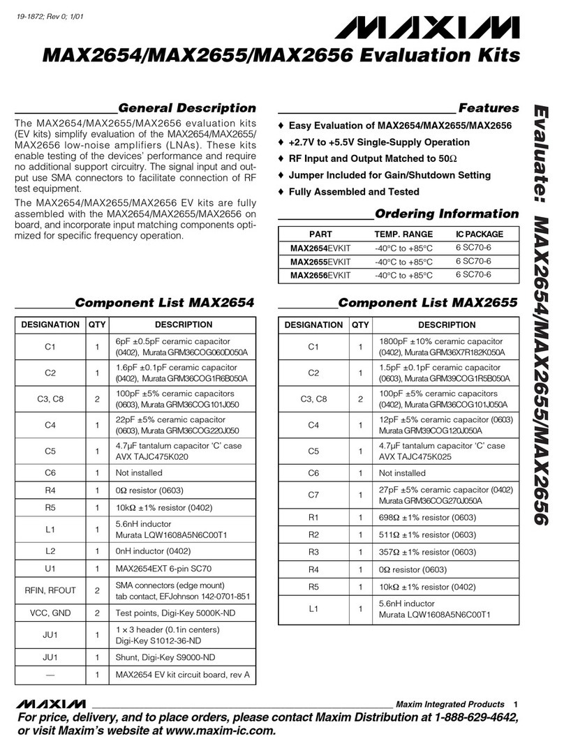 Maxim MAX2654 User manual
