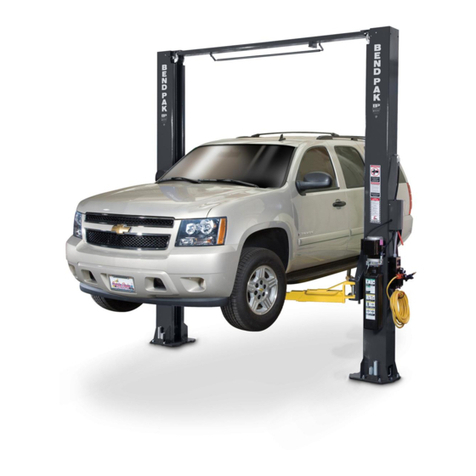 Bend-Pak XPR-10 Series Installation and operation manual Bend-Pak XPR-10 Series Installation and operation manual