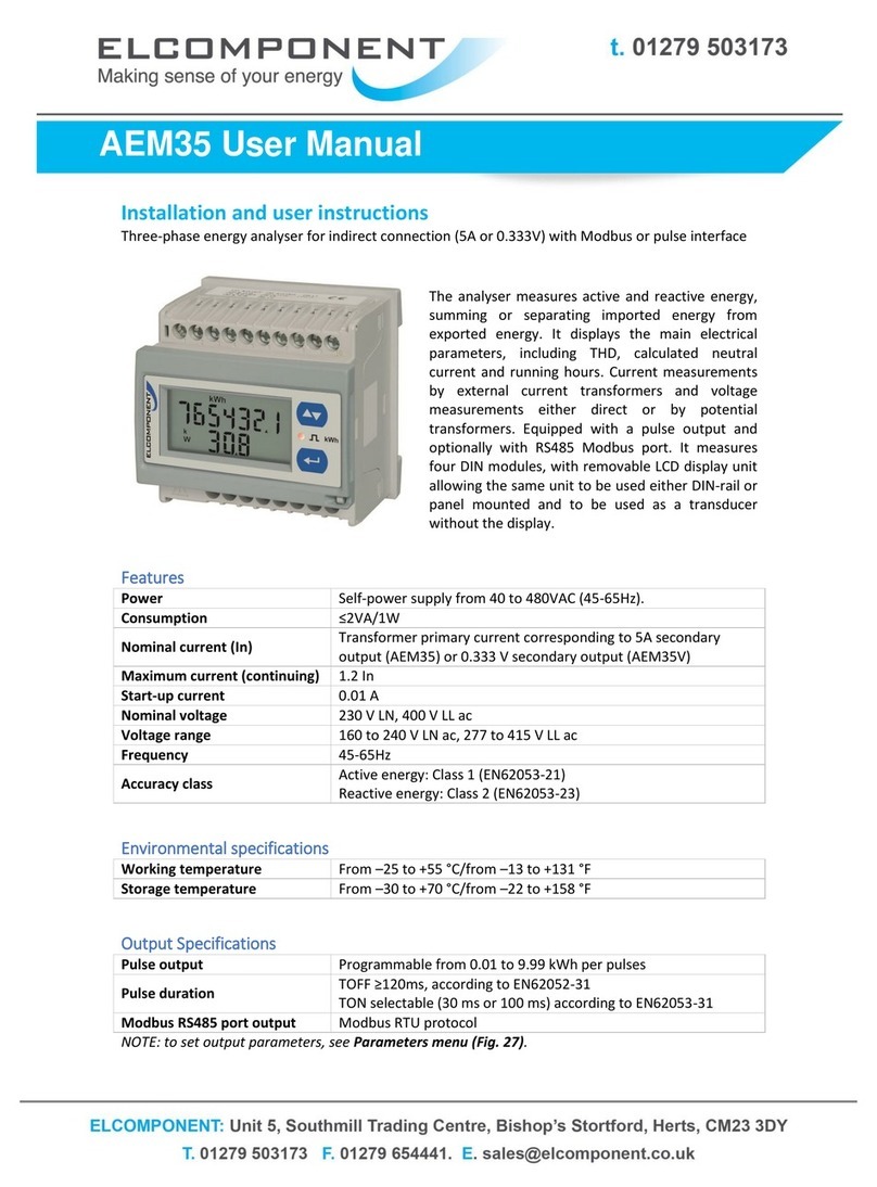 Elcomponent AEM35 User manual Elcomponent AEM35 User manual