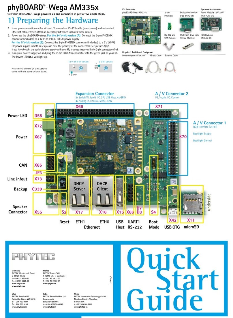 Phytec phyBOARD Wega AM335 Series User manual