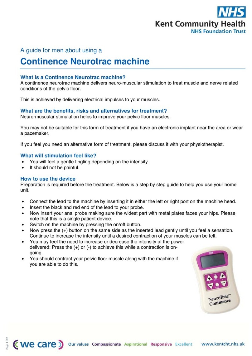 NHS NeuroTrac Continence quick start guide