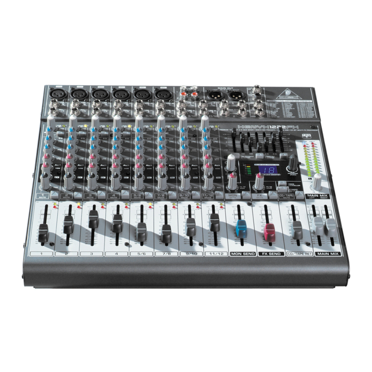 Behringer Xenyx 1222FX user manual