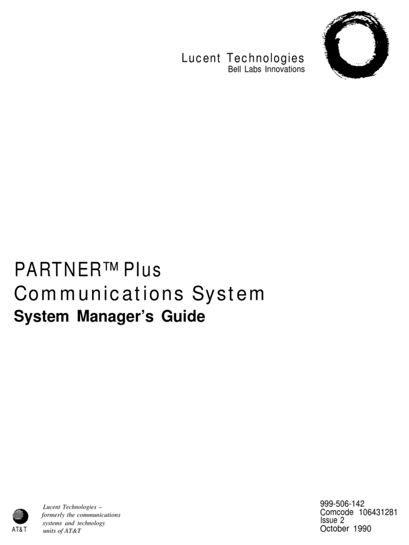 Lucent Partner Plus System manager's guide