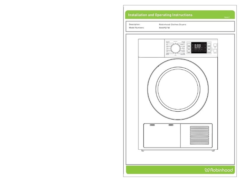ROBINHOOD RHHPD7W Installation and operation instructions