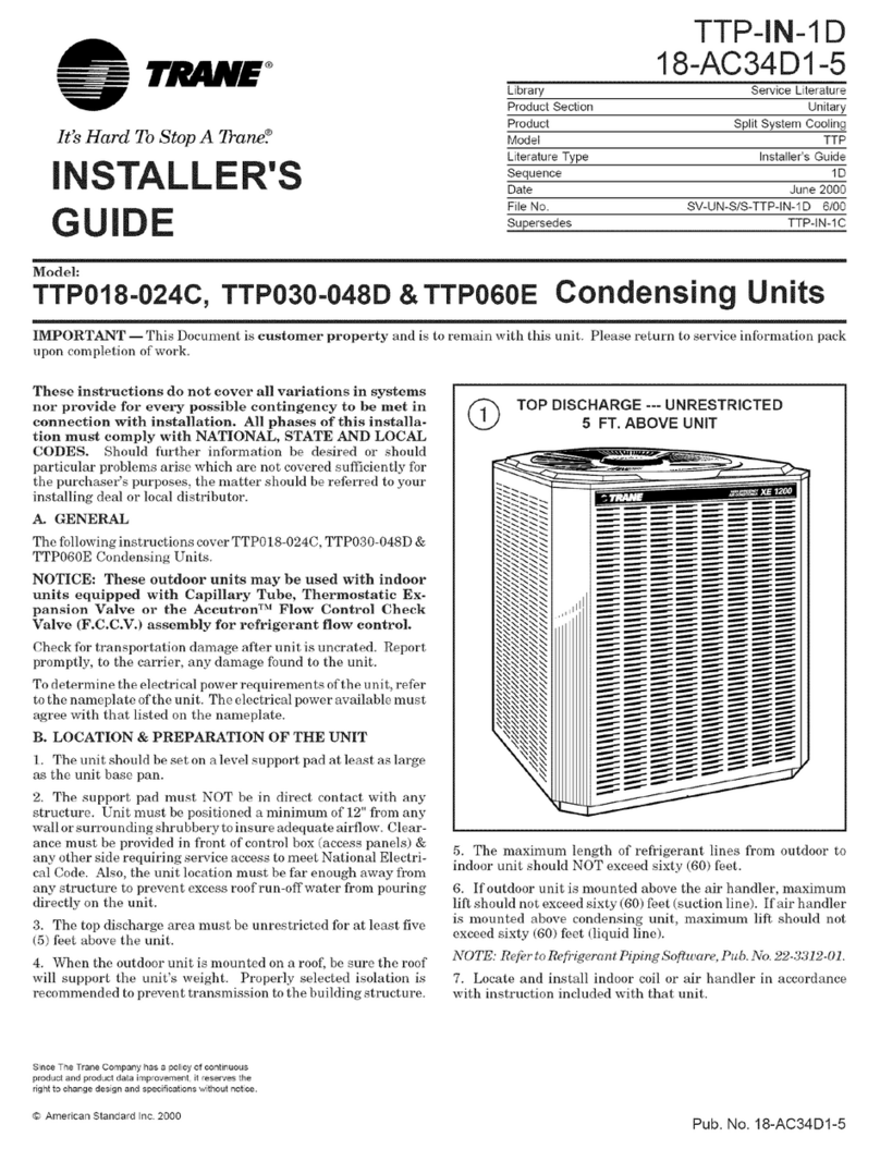 Trane TTPO30D Assembly instructions