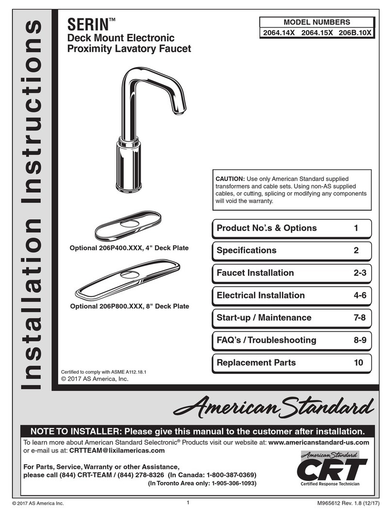 American Standard SERIN 2064.15 Series User manual