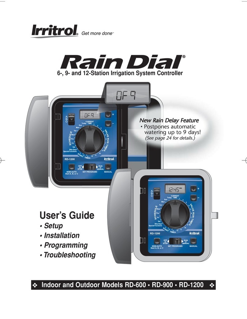 Irrtitrol Rain Dial RD-600 user guide