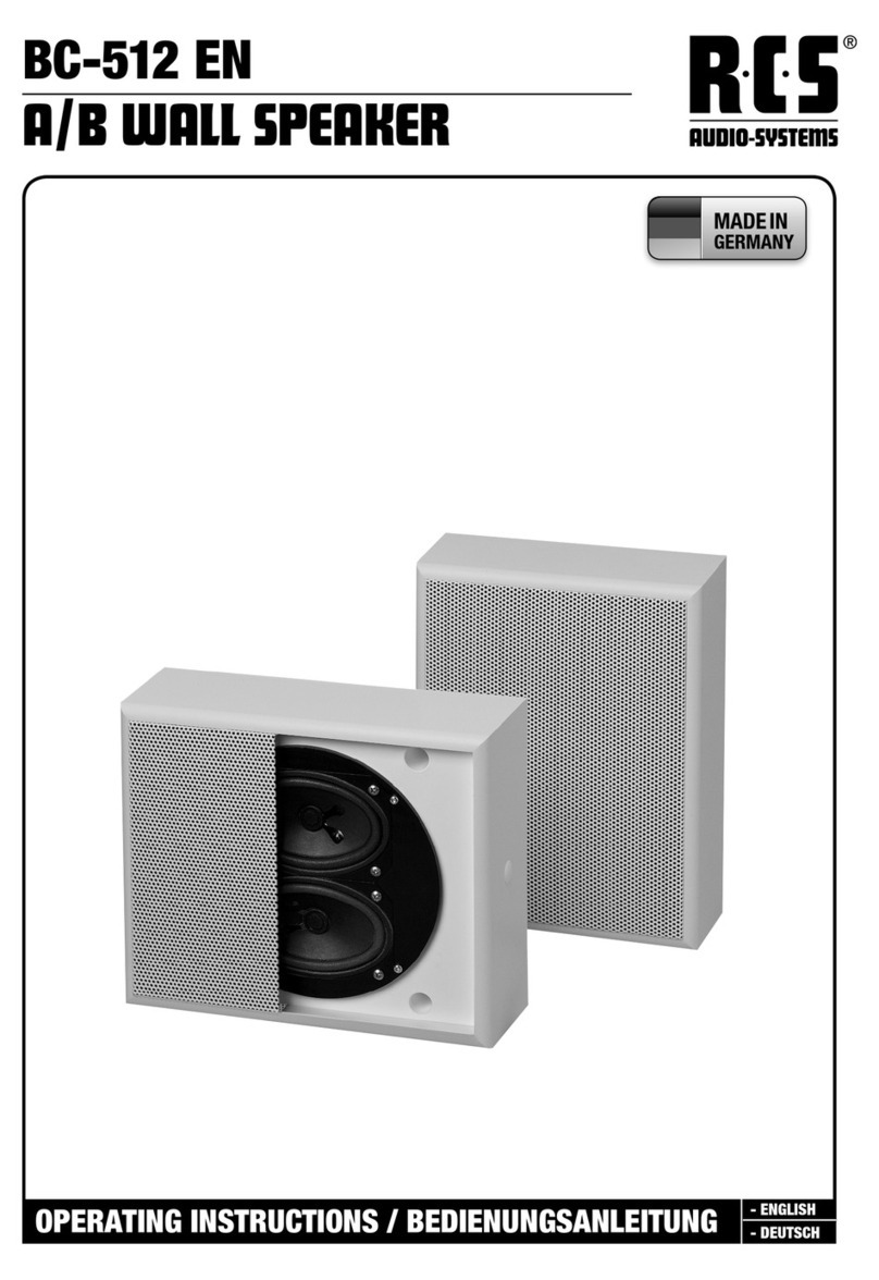 RCS AUDIO-SYSTEMS BC-512 User manual