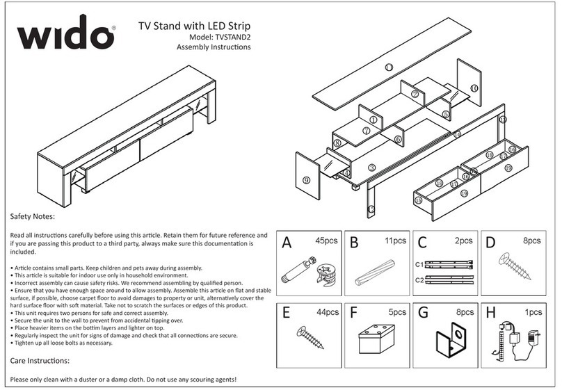 Wido TVSTAND2 Assembly instructions