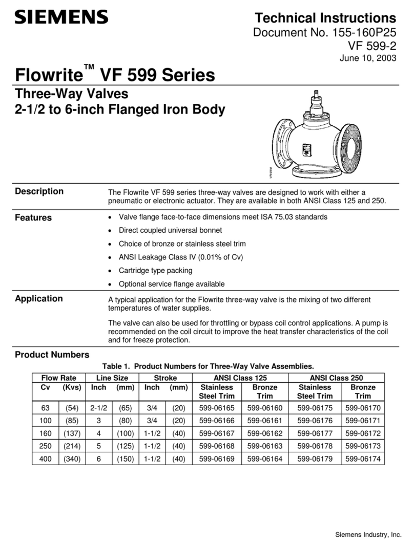 Siemens Flowrite VF 599 Series Owner's manual