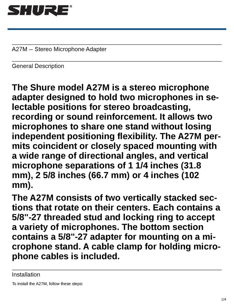 Shure A27M User manual
