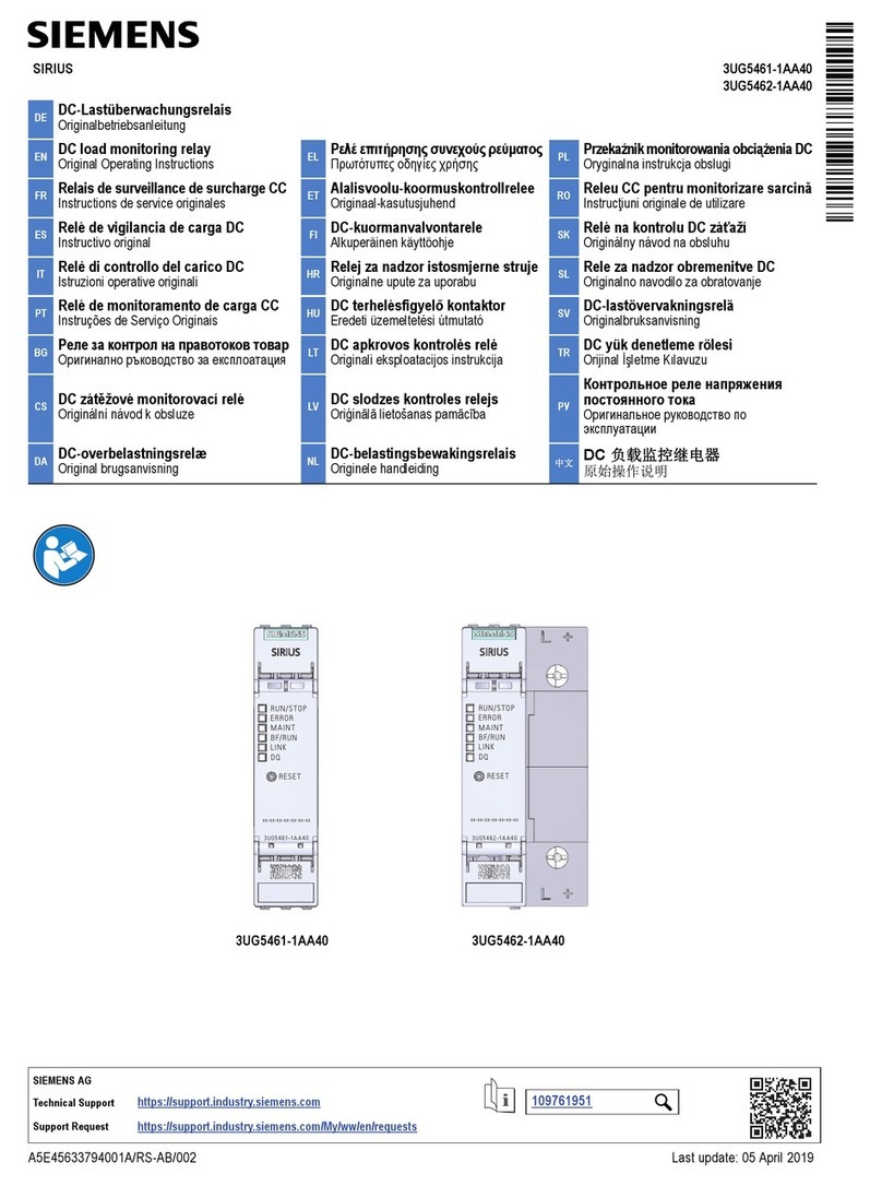 Siemens SIRIUS 3UG5461-1AA40 User manual